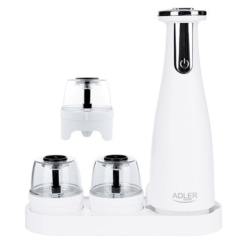 Moedor Elétrico de Sal e Pimenta Adler - Conjunto com 3 unidades - USB