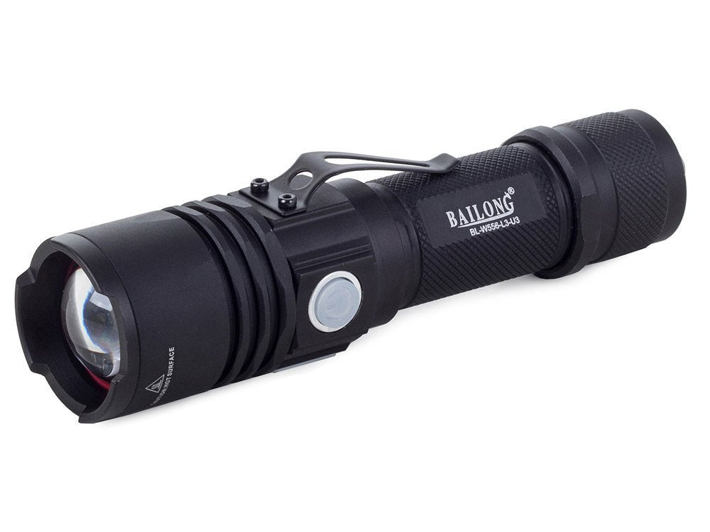 Lanterna Tática Militar Bailong W556 com LED CREE XM-L3-U3