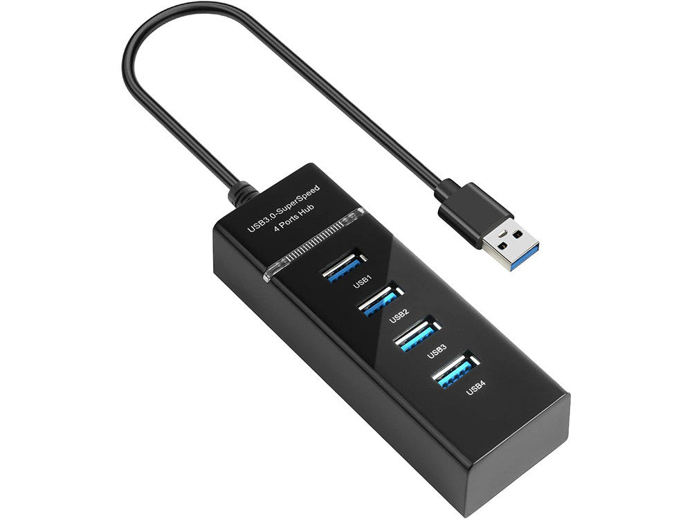Hub USB 3.0 - 30 cm - Preto