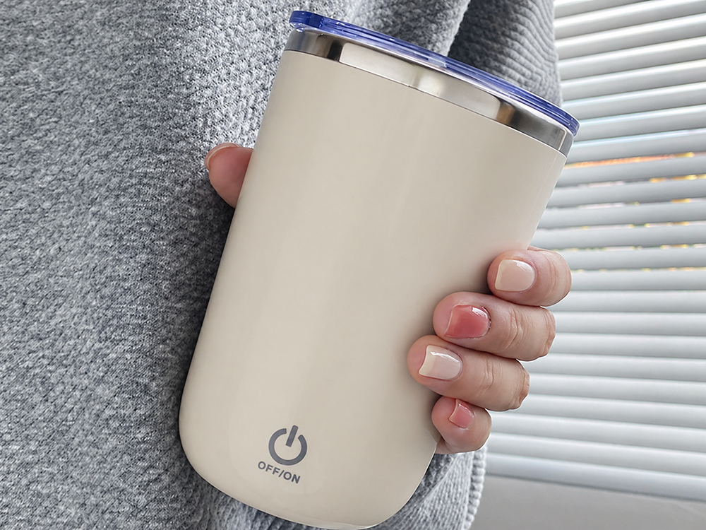 Garrafa Térmica 350 ml com Mistura Automática – Para Bebidas Quentes e Frias