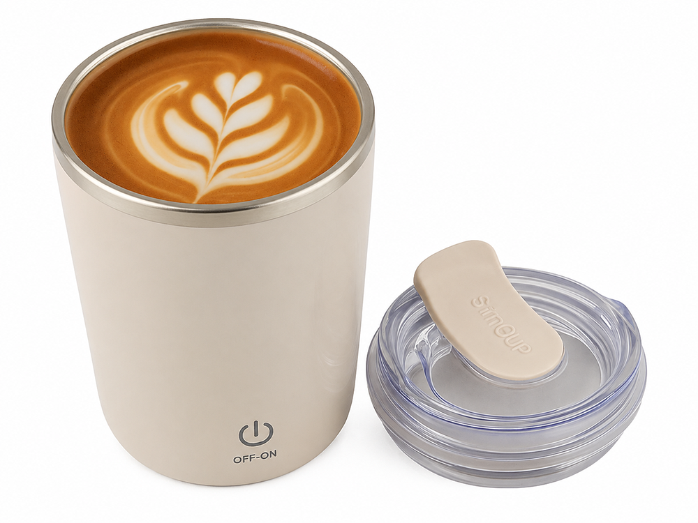 Garrafa Térmica 350 ml com Mistura Automática – Para Bebidas Quentes e Frias