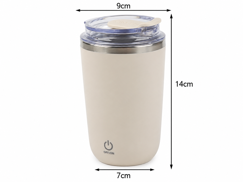 Garrafa Térmica 350 ml com Mistura Automática – Para Bebidas Quentes e Frias