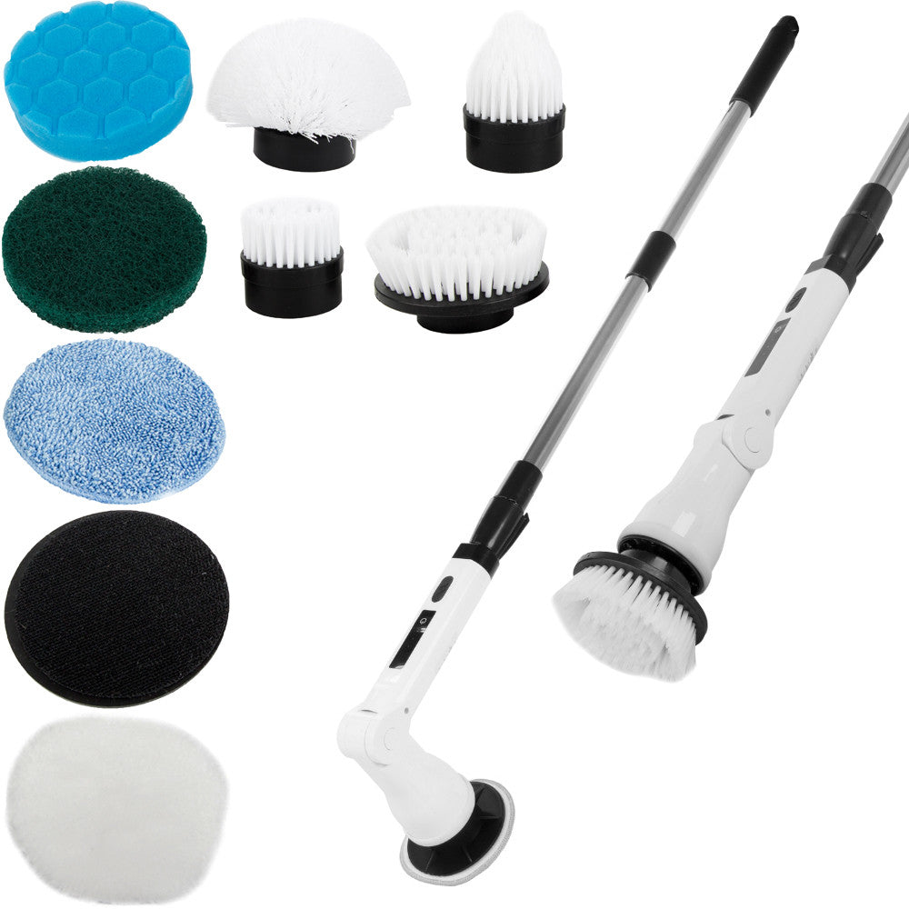 Escova elétrica rotativa para limpeza de azulejos, conjunto de esfregão sem fio