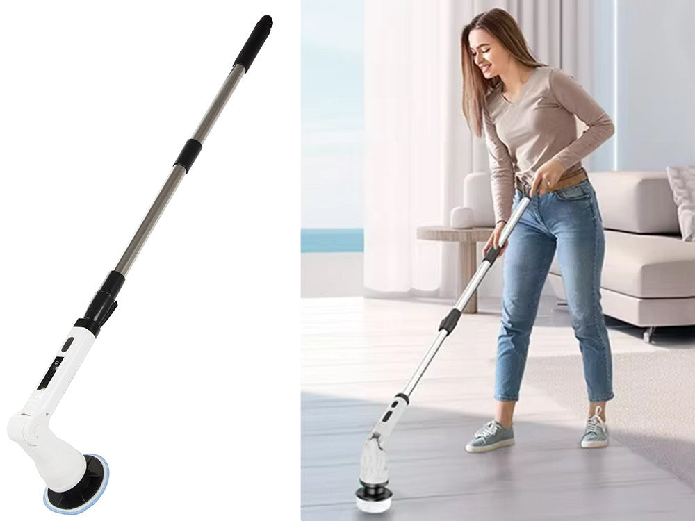 Escova elétrica rotativa para limpeza de azulejos, conjunto de esfregão sem fio