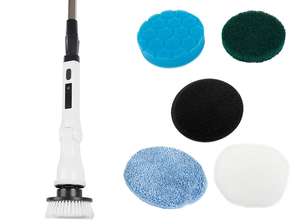 Escova elétrica rotativa para limpeza de azulejos, conjunto de esfregão sem fio