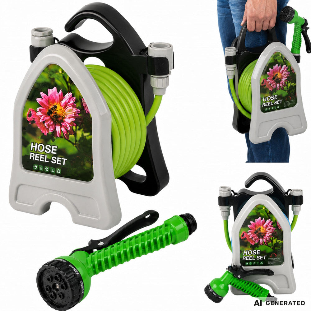 Mangueira de Jardim com Suporte e Pistola de Pulverização - 10 m