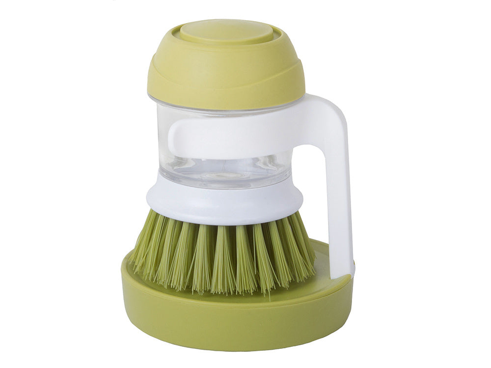 Escova de Cozinha com Dispensador de Detergente – Limpeza Fácil de Tachos e Panelas