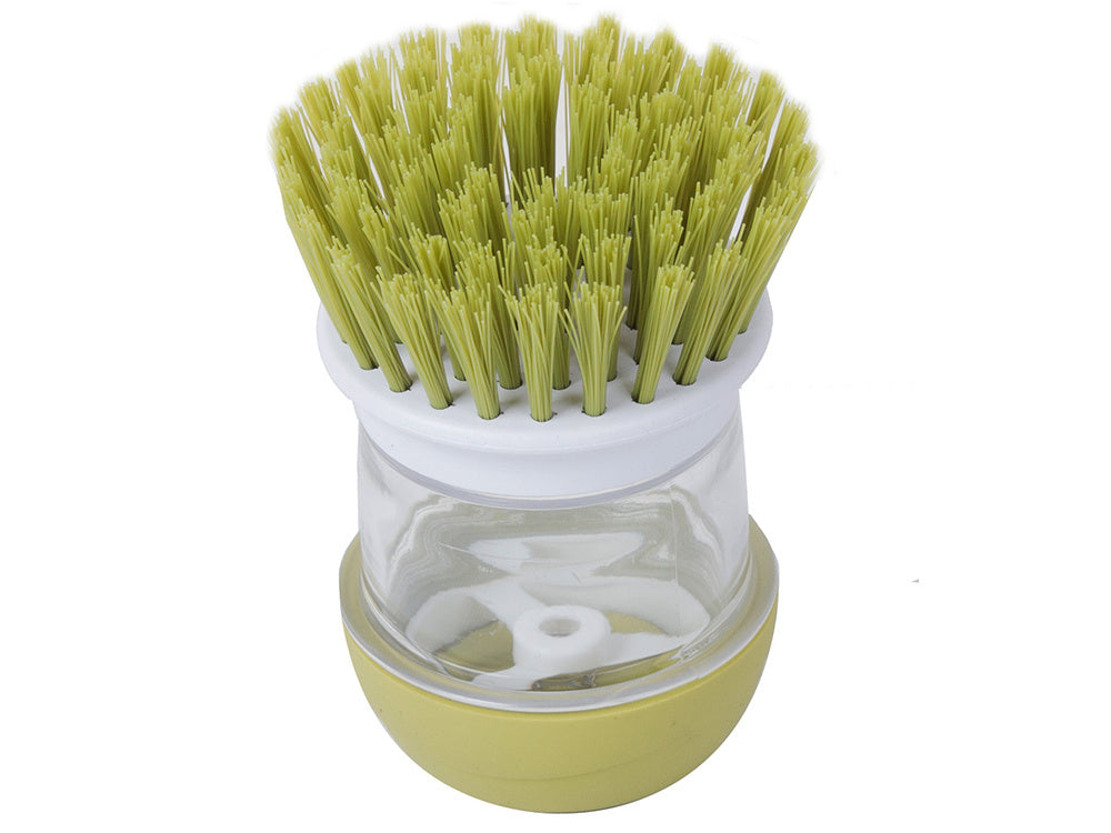 Escova de Cozinha com Dispensador de Detergente – Limpeza Fácil de Tachos e Panelas
