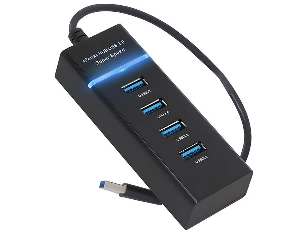 Hub USB 3.0 - 30 cm - Preto
