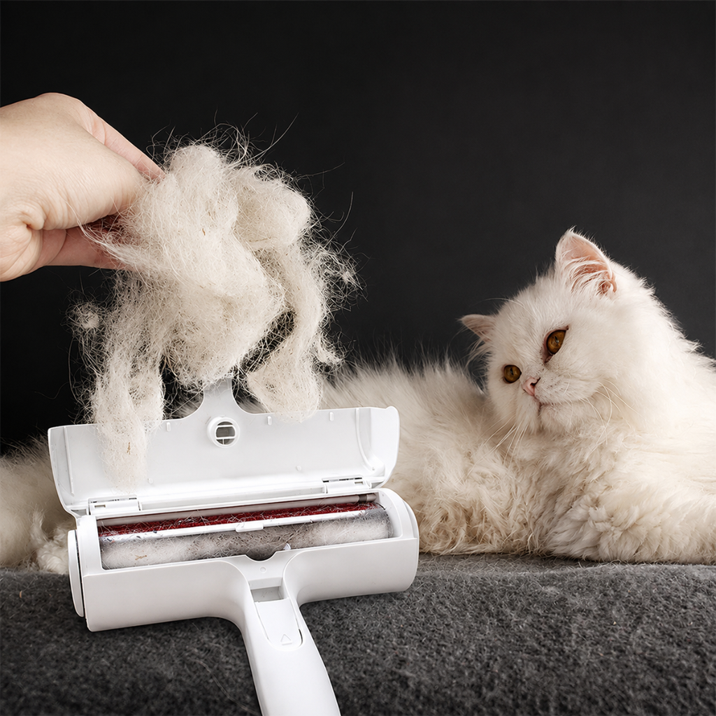 Escova removedora de pelos de animais reutilizável