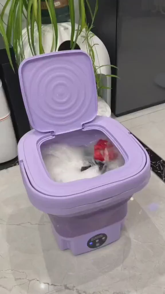 Mini Máquina de Lavar Roupa Portátil e Dobrável