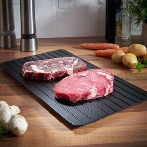 Bandeja de Descongelamento Rápido – Descongele Alimentos até 3 Vezes Mais Rápido Sem Eletricidade